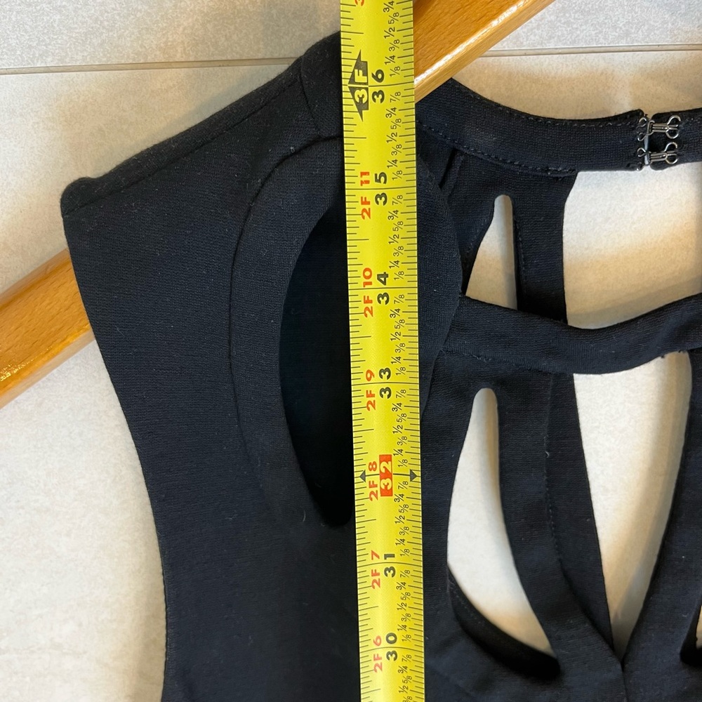Diane Von Furstenburg (DVF) Amy Black Cutout Shift Dress - Picture 6 of 12